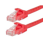 MONOPRICE Flexboot Cat5E 24AWG Cable, 7 ft.Red 11388